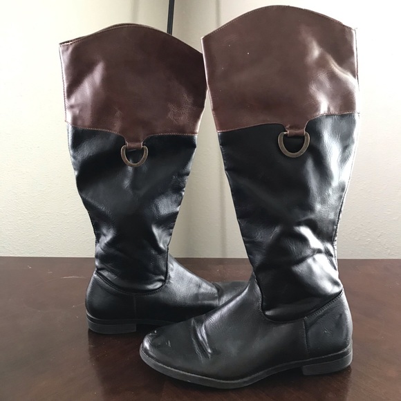 tall brown dress boots